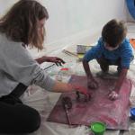 Peinture avec Emilie