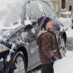 Clément sous la neige