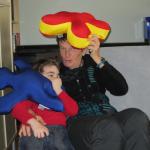 Grand-parents et les coussins fleurs