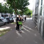 Clément sur un Vélib