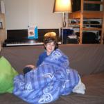 Clément dans sa couette