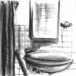 Salle de bain (inspiré d'un dessin de Bilal)