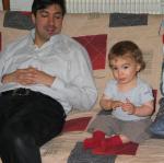 Assis avec Papa