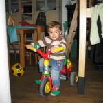 Sur vélo à la maison