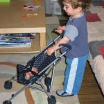 La poussette et Bébé Vanille